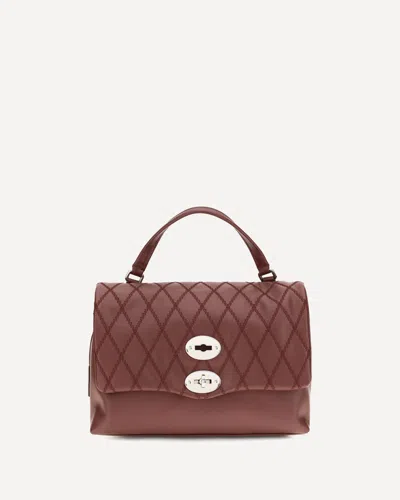 Zanellato Postina Tramè Leather Top Handle Bag In Red