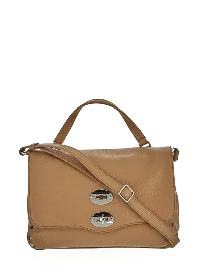 Zanellato Postina Twist-lock Large Tote Bag In Brown