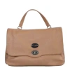 Zanellato Postina Twist-lock Medium Tote Bag In Nude