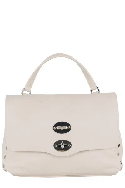 Zanellato Postina Twist-lock Small Messenger Bag In White Carrara