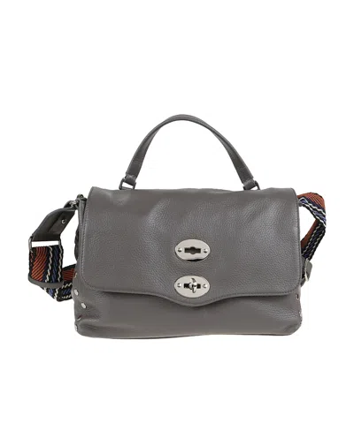 Zanellato Postina Twist Lock Small Tote Bag In Gray