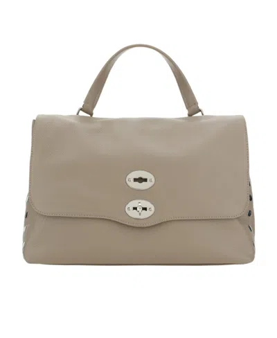 Zanellato Postina Twist-lock Tote Bag In Nude