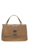 Zanellato Medium Stud-embellished Flap Shoulder Bag In Blue