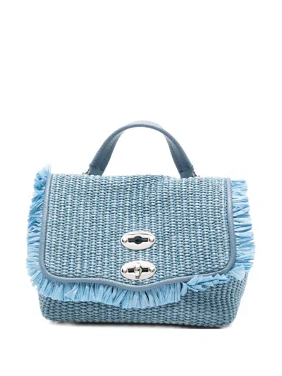 Zanellato Postina Vimini Baby Shoulder Bag Dustbag In Blue