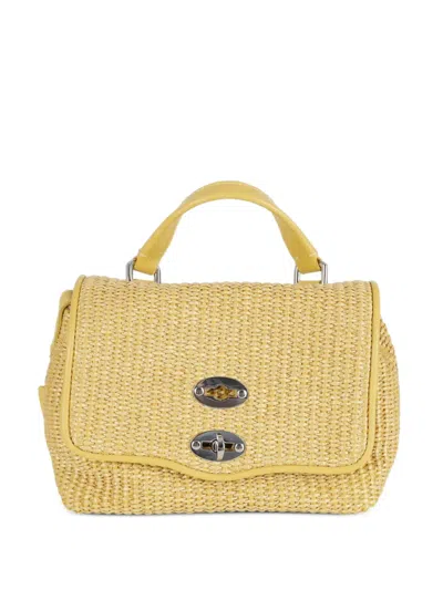 Zanellato Baby Crossbody Satchel Raffia Leather Bag In Nude