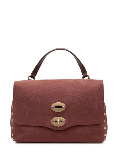 Zanellato Postman Small Leather Shoulder Bag In Red Barbera