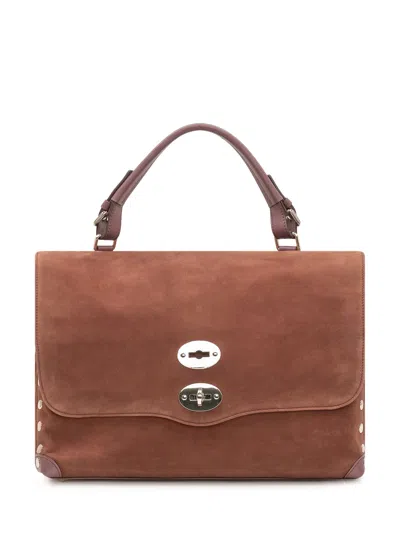 Zanellato Postman Zashmere M Shoulder Bag In Brown