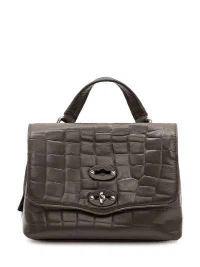 Zanellato Postman-style Bag 70 M With Scarf-inspired Detail In Brown