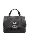 Zanellato Postina Daily Baby Leather Handbag In Black