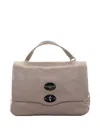 Zanellato Postina S Leather Shoulder Bag In Gray