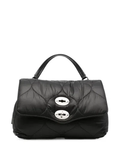 Zanellato Quilted Leather-trim Clutch Bag In Brown