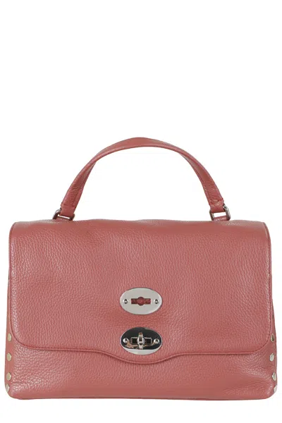 Zanellato Radicchio Di Treviso Postina Daily Small Leather Shoulder Bag In Pink