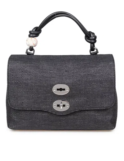 Zanellato Raffia Bag That Can Be Carried By Hand Or Over The Shoulder In Black
