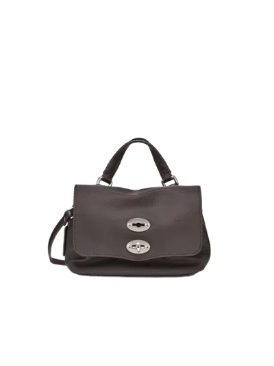 ZANELLATO RECTANGULAR HANDBAG WITH SILVER-TONE TURN-LOCK CLOSURE