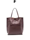 Zanellato Saeta Medium Leather Tote Bag With Studded Detailing In Red