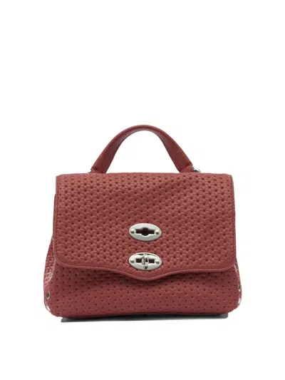 Zanellato Red Leather Handbag In Black