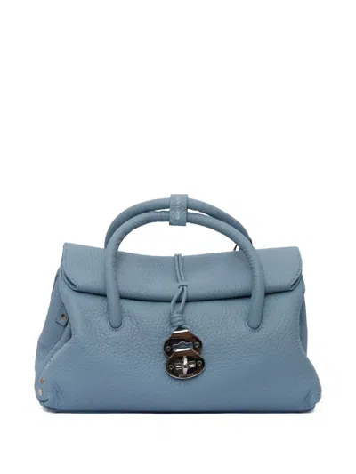 Zanellato Roll-top Twist-lock Shoulder Bag In Blue