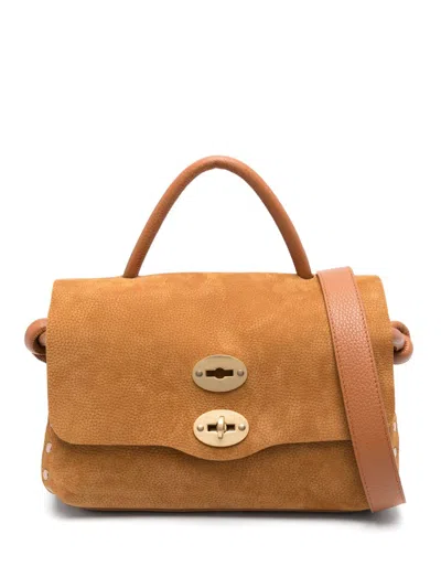 Zanellato Postina Jones Baby Leather Handbag In Brown