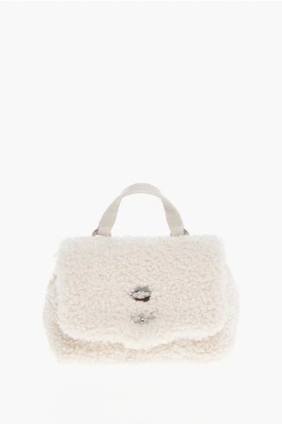 Zanellato Shearling Dolly Hand Bag With Removable Shoulder Strap