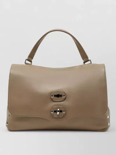 Zanellato Small Postina Stud-embellished Tote Bag In Brown