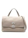 Zanellato Postina Daily Small Leather Handbag In Beige