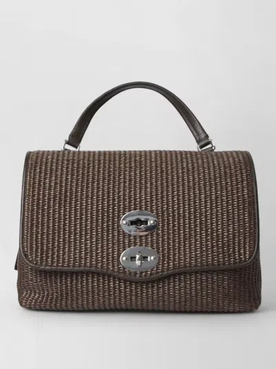 Zanellato Shoulder Bag Protective Feet Top Handle In Brown