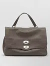 Zanellato Shoulder Bag Textured Finish Top Handle In Brown