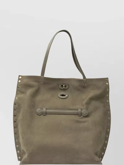 Zanellato Shoulder Bag With Studded Top Handles
