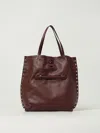 Zanellato Saeta Medium Leather Tote Bag With Studded Detailing In Burgundy