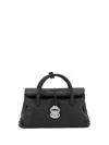 Zanellato Black Calf Leather Bos Taurus Shoulder Bag In Pink