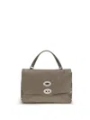 Zanellato Postina Leather Shoulder Bag In Gray
