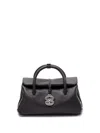 Zanellato Structured Leather Handbag With Dual Handles In Black