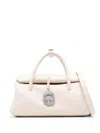 Zanellato Pebbled Texture Small Leather Handbag In Gray