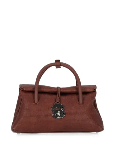 Zanellato Small Dotta Leather Shoulder Bag In Brown