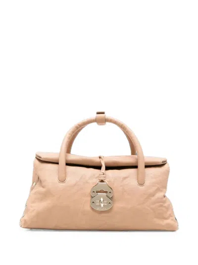 Zanellato Dotta Officina Small Leather Handbag In Neutral