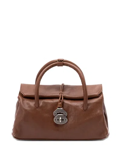 Zanellato Small Dotta Shoulder Bag In Brown