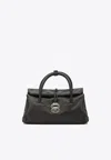 Zanellato Small Dotta Smooth Leather Top Handle Bag In Black