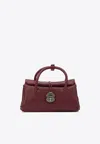 Zanellato Small Dotta Smooth Leather Top Handle Bag In Burgundy