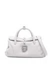 Zanellato Pebbled Texture Small Leather Handbag In Gray