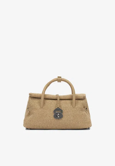 Zanellato Small Dotta Vimini Tote Bag In Neutral