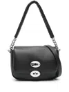 Zanellato Postina Piuma Chain Small Tote Bag In Black