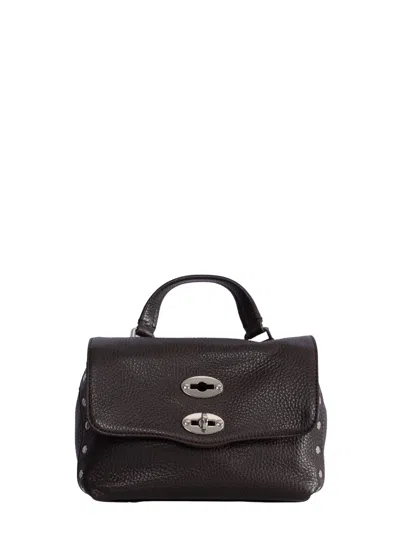 Zanellato Small Grained Leather Top Handle Satchel In Brown