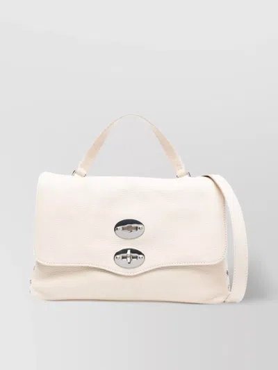 Zanellato Small Leather Handbag Top Handle In Neutral