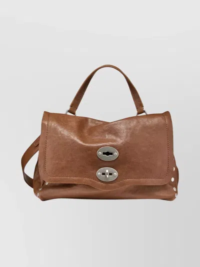 Zanellato Postina Daily Baby Handmade Leather Handbag In Brown