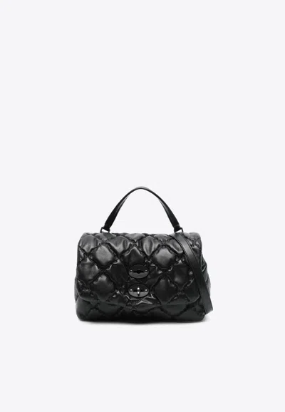Zanellato Small Postina Amar Nuvola Quilted Crossbody Bag In Black
