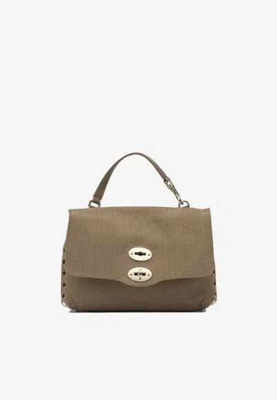 Zanellato Small Postina Amoretto Top Handle Bag In Brown