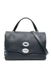 Zanellato Stud-detail Leather Tote Bag In Blue