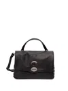 Zanellato Small Leather Handbag With Adjustable Shoulder Strap In Black  