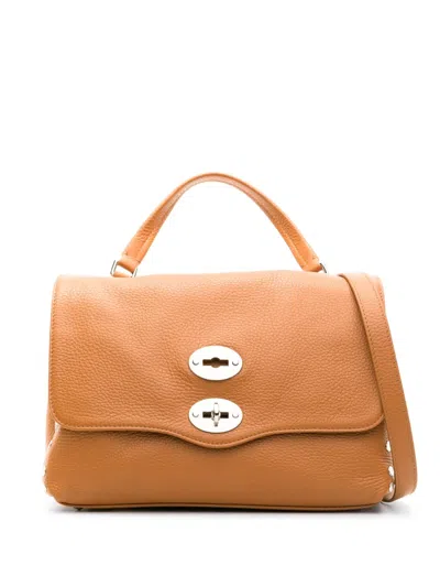 Zanellato Small Postina Daily Leather Tote Bag In Brown