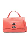 Zanellato Small Postina Daily Studded Turn-lock Tote Bag In Orange